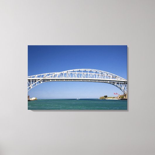 De Blue Water Bridge is een tweeledige brug Canvas Afdruk (Voorkant)