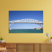 De Blue Water Bridge is een tweeledige brug Canvas Afdruk (Insitu (Woonkamer))