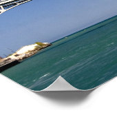 De Blue Water Bridge is een tweeledige brug Poster (Hoek)