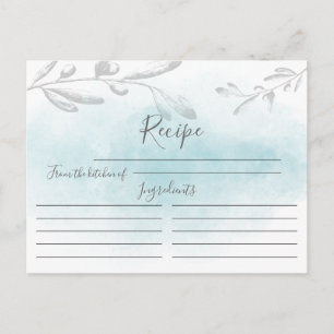 De Blue Waterverf Recept Kaart