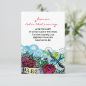 DE BLUEBIRD STAR VAN DAVID Bat Mitzvah Party Card Kaart (Staand voorkant)