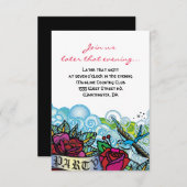 DE BLUEBIRD STAR VAN DAVID Bat Mitzvah Party Card Kaart (Voorkant / Achterkant)