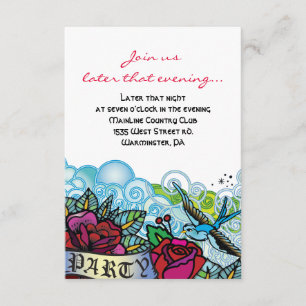 DE BLUEBIRD STAR VAN DAVID Bat Mitzvah Party Card Kaart