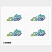De Bluegrass staat - Kentucky rechthoekige Sticker (Vel)