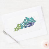 De Bluegrass staat - Kentucky rechthoekige Sticker (Envelop)