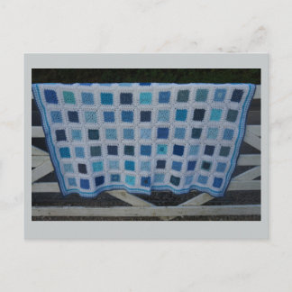 De Blues Crochet Blanket Briefkaart