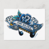 De Blues Harmonica Flash Art Briefkaart (Voorkant)