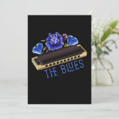 De Blues Harmonica Music Sound Acoustic Jazz Gift Kaart (Staand voorkant)