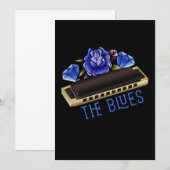 De Blues Harmonica Music Sound Acoustic Jazz Gift Kaart (Voorkant / Achterkant)
