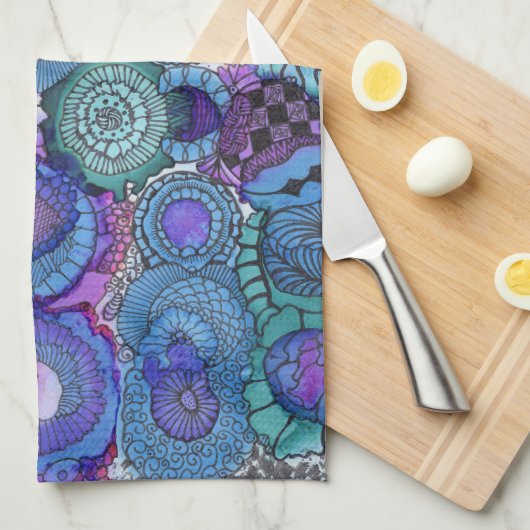 De Blues keukenhanddoek (Quarter Fold)