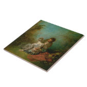 De blunder, c.1717 (olie op canvas) tegeltje (Zijkant)