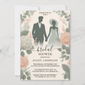 De Blush Peach Mint Moss Sage Groen Vrijgezellenfe Kaart (Voorkant)