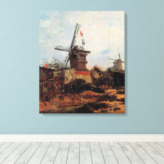 De Blute Fin-molen door Vincent van Gogh Canvas Afdruk (Insitu (Houten vloer))