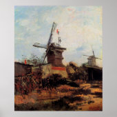 De Blute Fin-molen door Vincent van Gogh Poster (Voorkant)