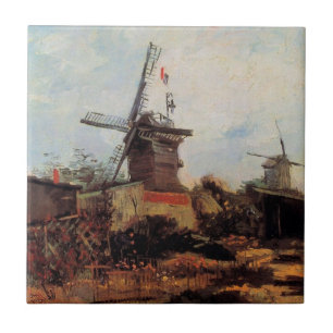 De Blute Fin-molen door Vincent van Gogh Tegeltje