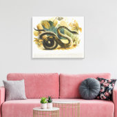 De Boa Constrictor, educatieve illustratie pub. Canvas Afdruk (Insitu (Woonkamer))