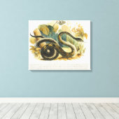 De Boa Constrictor, educatieve illustratie pub. Canvas Afdruk (Insitu (Houten vloer))