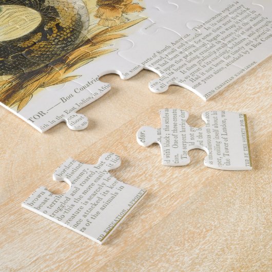 De Boa Constrictor, educatieve illustratie pub. Legpuzzel (Zijkant)