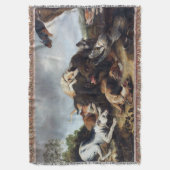 De Boar Hunt Frans Snyders ongeveer 1650 Deken (Voorkant Verticaal)