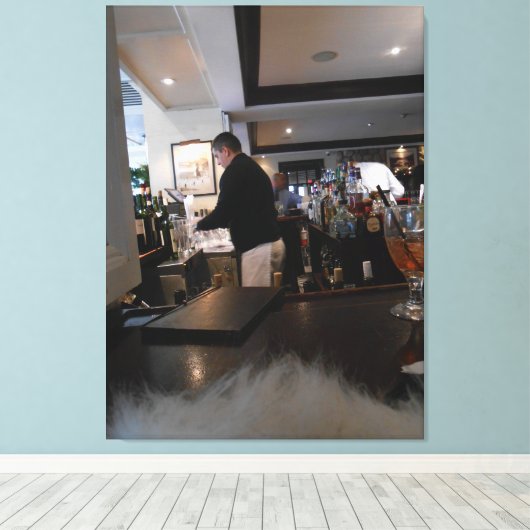 De Boat House Bar Canvas Afdruk (Insitu (Houten vloer))