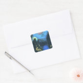 De Boat Maagd met Corona door Odilon Redon Vierkante Sticker (Envelop)