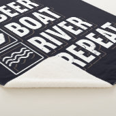 De Boat-rivier van Beer en Drink pa Birthday Sherpa Deken (3/4)