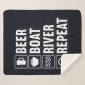 De Boat-rivier van Beer en Drink pa Birthday Sherpa Deken (Voorkant (horizontaal))