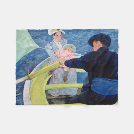 De Boating Party, Mary Cassatt Fleece Deken (Voorkant (Horizontaal))