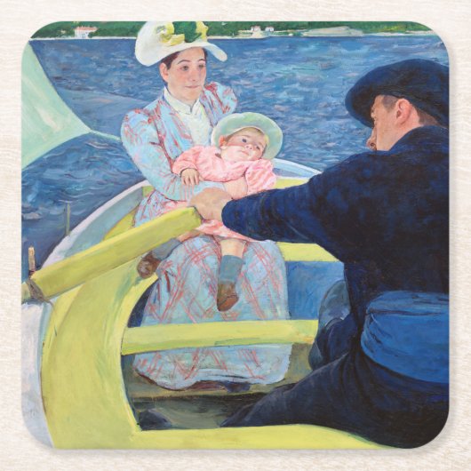 De Boating Party, Mary Cassatt Kartonnen Onderzetters (Voorkant)