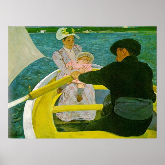 De Boating Party, Mary Cassatt Poster (Voorkant)