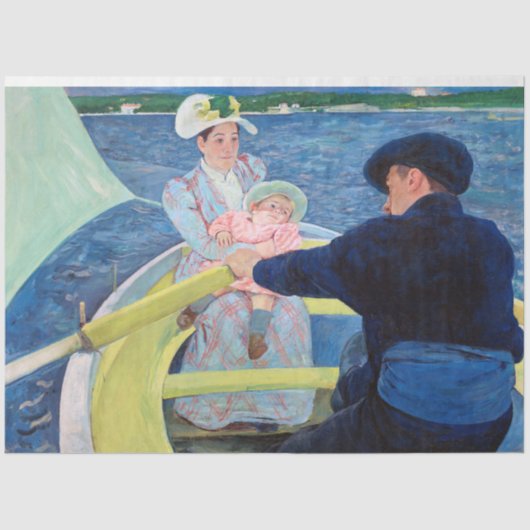 De Boating Party, Mary Cassatt Tissuepapier (Voorkant)