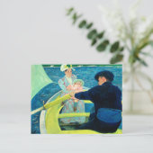 De Boating Party van Mary Cassatt Briefkaart (Staand voorkant)