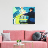 De Boating Party van Mary Cassatt Canvas Afdruk (Insitu (Woonkamer))