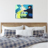 De Boating Party van Mary Cassatt Canvas Afdruk (Insitu (Slaapkamer))