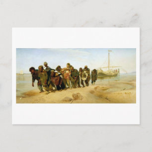 De Boatmen op de Volga, 1870-73 Briefkaart