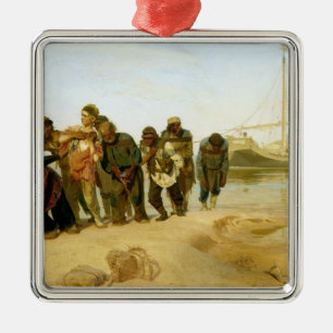 De Boatmen op de Volga, 1870-73 Metalen Ornament