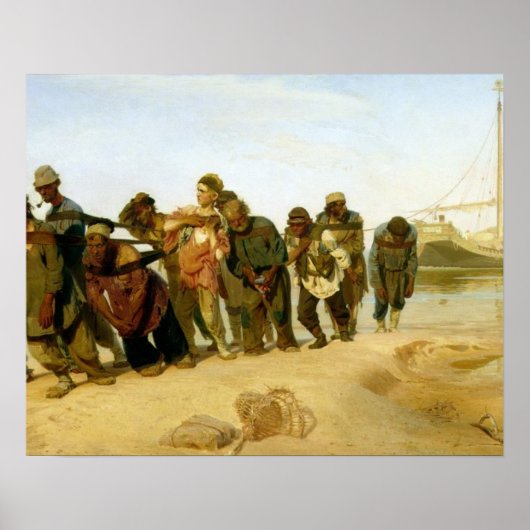 De Boatmen op de Volga, 1870-73 Poster (Voorkant)