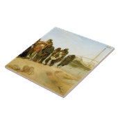 De Boatmen op de Volga, 1870-73 Tegeltje (Zijkant)