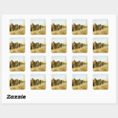 De Boatmen op de Volga, 1870-73 Vierkante Sticker (Vel)