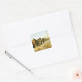 De Boatmen op de Volga, 1870-73 Vierkante Sticker (Envelop)