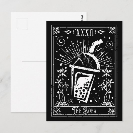 De Boba Tea Tarot Kaart (Voorkant / Achterkant)