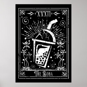 De Boba Tea Tarot Kaart Poster