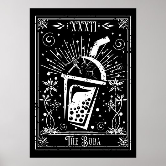 De Boba Tea Tarot Kaart Poster (Voorkant)