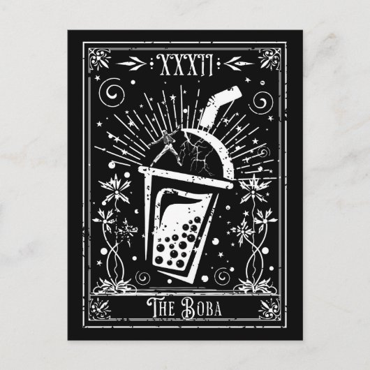 De Boba Thee Tarotkaart Briefkaart (Voorkant)