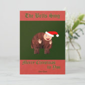 De bochel van de Notre Dame kerstwensen  Feestdagenkaart (Staand voorkant)