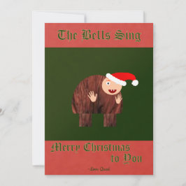 De bochel van de Notre Dame kerstwensen  Feestdagenkaart