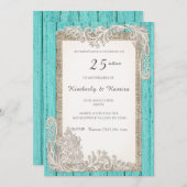 De Boda 25 Aniversario con encaj  Kaart (Voorkant / Achterkant)