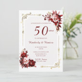 De Boda 50 Aniversario con encaj  Kaart (Staand voorkant)