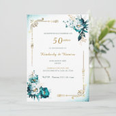 De Boda 50 Aniversario con encaj  Kaart (Staand voorkant)