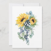 De Boda Azul Marino y Girasol Kaart (Achterkant)